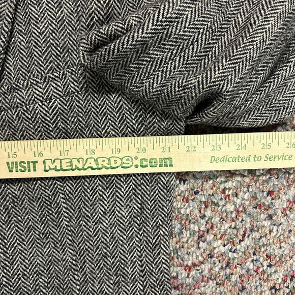 Vintage Marshall & Reed Harris Tweed Black Gray Herringbone Sport Coat Size 42 - Picture 14 of 15
